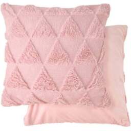 Serene Newton Triangle Blush Pink Soft Touch Cushion Cover - Size: 43 x 43cm - Wilko