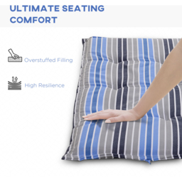 Outsunny 2-3 Seater Blue Stripes Bench Seat Pad 120 x 50cm 2 Pack - Size: 2 Piece - Wilko - thumbnail 6