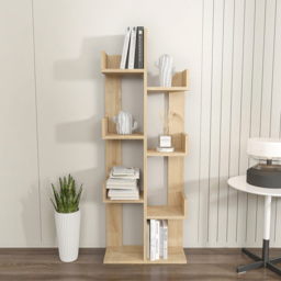Decorotika Lui 8 Shelf Oak Tall Tree Style Bookshelf - Size: 137 x 50 x 22cm - Yellow - Wilko - thumbnail 6