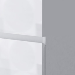 FWStyle Stora 2 Door 2 Drawer White Gloss Wardrobe - Size: 2 Door, 2 Drawer - Wilko - thumbnail 4