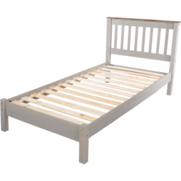 Core Products Corona Single Grey Slatted Low End Bed Frame - Wilko - thumbnail 3