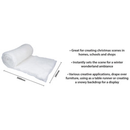 Xmas Haus Christmas-Themed White Snow Blanket 38 x 305cm - Wilko - thumbnail 4