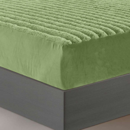 Velosso Double Olive Jumbo Cord Fitted Bed Sheet - Wilko - thumbnail 4