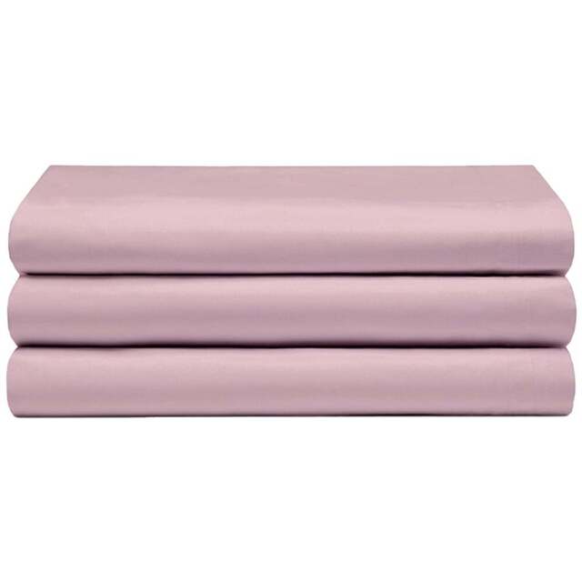 Serene Super King Blush Flat Bed Sheet - Pink - Wilko - image 1