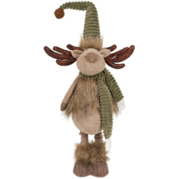 Extendable Woodland Reindeer Standing Decoration Brown - Amber Charm - Wilko