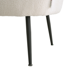 Living and Home White Teddy Fabric Loveseat with Cushions - Size: 2 Seater - Wilko - thumbnail 6