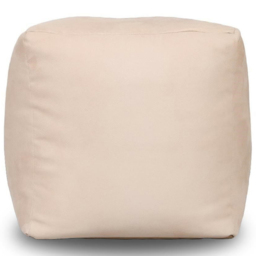 Kaikoo Cream Faux Leather Cube Pouffe - Wilko - thumbnail 4