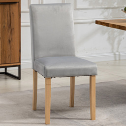 Artemis Home Maiolo Set of 2 Silver Velvet Dining Chair - Blue - Wilko - thumbnail 3