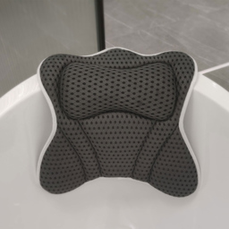 Memory Foam Bath Pillow - Black - Wilko - thumbnail 4