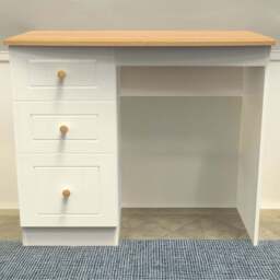 Crowndale Warwick 3 Drawer Cream Ash and Oak Vanity Unit - Size: 41.5 x 93 x 79.5cm - Wilko