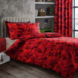 Velosso Double Red Camouflage Duvet Set - Wilko - thumbnail 1