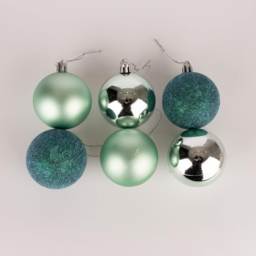 Shatchi 5cm Turquoise Shatterproof Christmas Baubles 12 Pack - Blue - Wilko - thumbnail 6