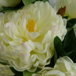 Leaf White Peony Artificial Plant 55cm - Size: 55 x 30 x 30cm - Wilko - thumbnail 3