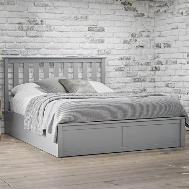 LPD Furniture Oxford King Size Grey Ottoman Bed Frame - LPD Home - Wilko - image 1