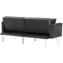 Portland 2 Seater Grey Velvet Sofa Bed with Pillows - Wilko - thumbnail 7
