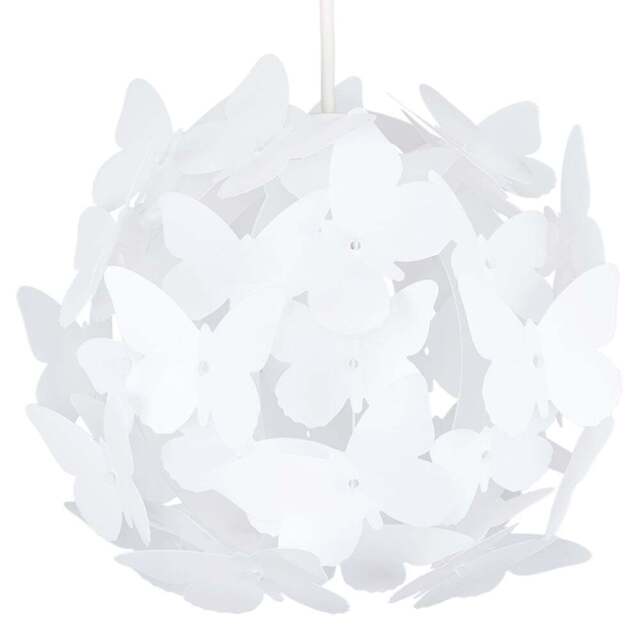 ValueLights White Butterfly Ball Pendant Lamp Shade - Size: 26.5 x 31.5 x 31.5cm - Wilko - image 1