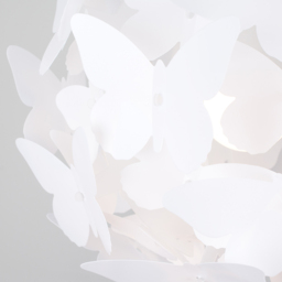 ValueLights White Butterfly Ball Pendant Lamp Shade - Size: 26.5 x 31.5 x 31.5cm - Wilko - thumbnail 4