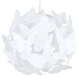 ValueLights White Butterfly Ball Pendant Lamp Shade - Size: 26.5 x 31.5 x 31.5cm - Wilko