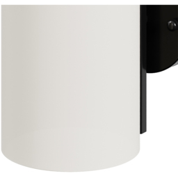 Living and Home White Glass Shade Black E27 Wall Light - Size: 22 x 12 x 20cm - Wilko - thumbnail 7
