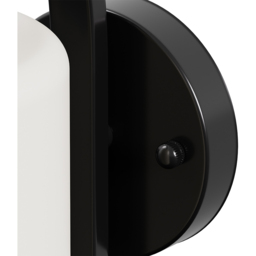 Living and Home White Glass Shade Black E27 Wall Light - Size: 22 x 12 x 20cm - Wilko - thumbnail 4