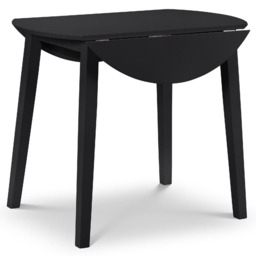 Julian Bowen Coast 4 Seater Round Dropleaf Table Black - Wilko - thumbnail 4