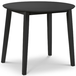 Julian Bowen Coast 4 Seater Round Dropleaf Table Black - Wilko - thumbnail 3