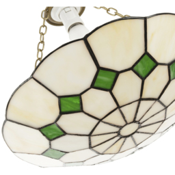 Happy Homewares Green Diamond Amber Stained Glass Pendant Lighting Shade - Size: 6 x 31 x 31cm - Wilko - thumbnail 6