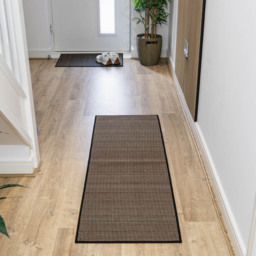 JVL Antarra Black and Brown Rubber Backed Door Runner 50 x 150cm - Size: 150 x 50 x 0.3cm - Wilko - thumbnail 3
