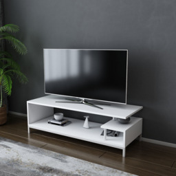 Decorotika Reilly 2 Shelf White TV Unit - Size: 38 x 120 x 45cm - Wilko - thumbnail 5