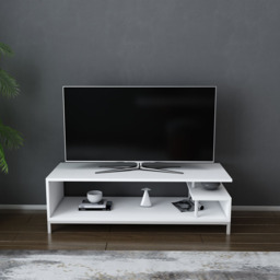 Decorotika Reilly 2 Shelf White TV Unit - Size: 38 x 120 x 45cm - Wilko - thumbnail 6