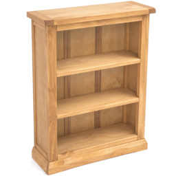 Lucca 3 Shelf Antique Waxed Bookcase - Wood - Wilko - thumbnail 5