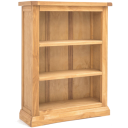 Lucca 3 Shelf Antique Waxed Bookcase - Wood - Wilko - thumbnail 4