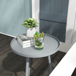 Outsunny Grey Round Garden Coffee Table - Size: 50 x 40 x 40cm - Wilko - thumbnail 5