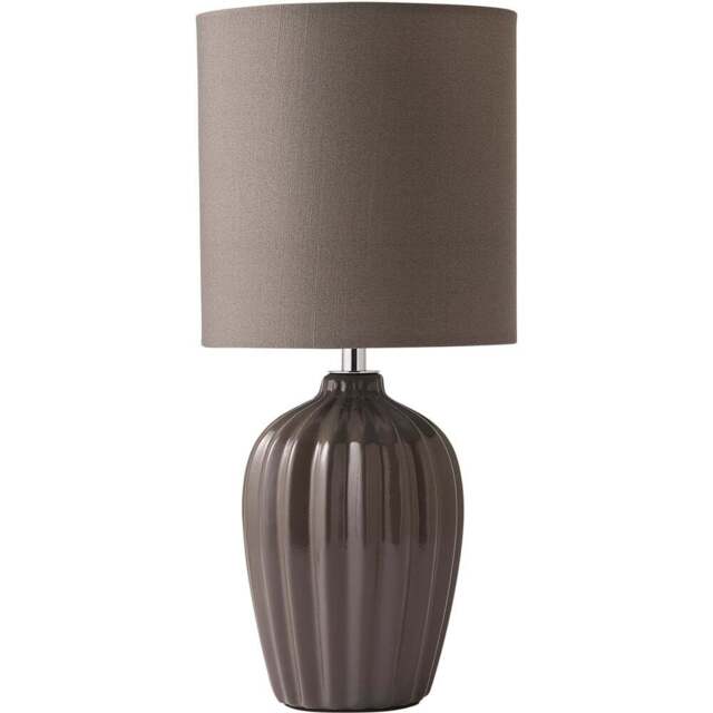 ValueLights Carbone Grey Shade Ceramic LED Table Lamp - Size: 32.5 x 15 x 15cm - Wilko - image 1