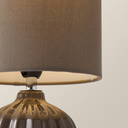 ValueLights Carbone Grey Shade Ceramic LED Table Lamp - Size: 32.5 x 15 x 15cm - Wilko - thumbnail 4