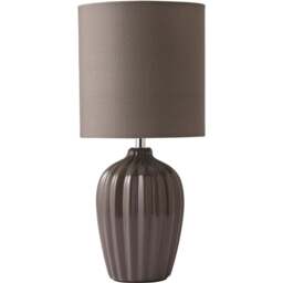 ValueLights Carbone Grey Shade Ceramic LED Table Lamp - Size: 32.5 x 15 x 15cm - Wilko
