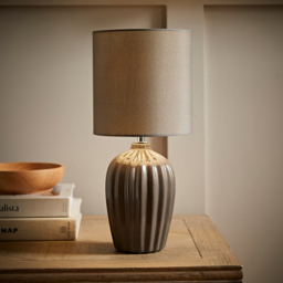 ValueLights Carbone Grey Shade Ceramic LED Table Lamp - Size: 32.5 x 15 x 15cm - Wilko - thumbnail 3
