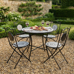 Mabel 4 Seater Dining Set Monochrome - Wilko - thumbnail 4