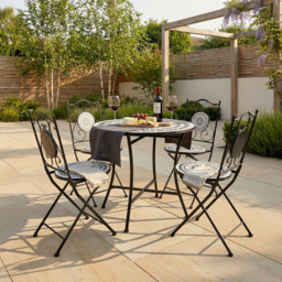 Mabel 4 Seater Dining Set Monochrome - Wilko