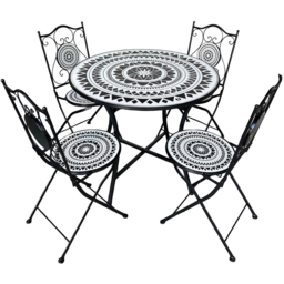 Mabel 4 Seater Dining Set Monochrome - Wilko - thumbnail 3