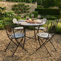 Mabel 4 Seater Dining Set Monochrome - Wilko - thumbnail 6