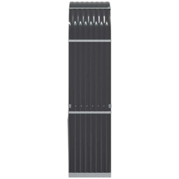 vidaXL Anthracite Galvanised Steel Firewood Log Holder 190 x 80 x 45cm - Grey - Wilko - thumbnail 5