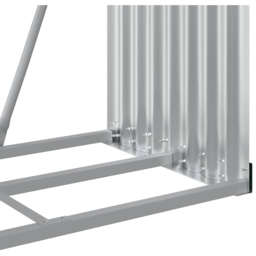 vidaXL Anthracite Galvanised Steel Firewood Log Holder 190 x 80 x 45cm - Grey - Wilko - thumbnail 6