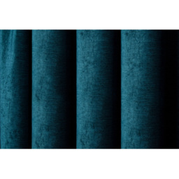Divante Teal Chenille Taped Curtains 183 x 168cm - Size: W 183 x D 168cm - Wilko - thumbnail 4
