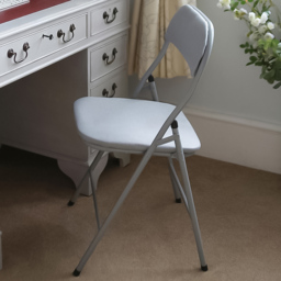 Harbour Housewares Set of 6 Grey Fabric Padded Metal Foldable Chair - Wilko - thumbnail 1