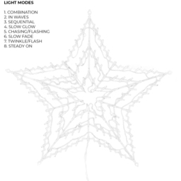 The Christmas Workshop 35 Multicolour LED Star Silhouette Light - Wilko - thumbnail 6