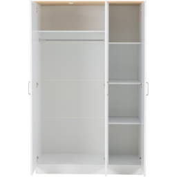 Seconique Portland 3 Door White and Oak Effect Wardrobe - Wilko - thumbnail 5