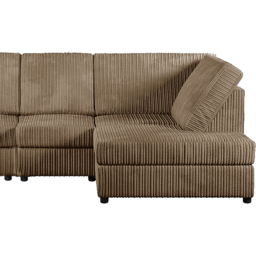 Luxor 4 Seater Coffee Jumbo Cord Right Hand Facing Full Back L Shaped Corner Sofa Set - Cream - Wilko - thumbnail 4