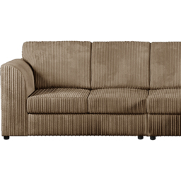 Luxor 4 Seater Coffee Jumbo Cord Right Hand Facing Full Back L Shaped Corner Sofa Set - Cream - Wilko - thumbnail 5