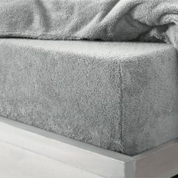 Velosso Single Silver Teddy Fleece Fitted Sheet - Wilko - thumbnail 3
